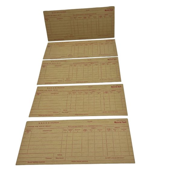 B & O Railroad Material Cards Qty 5 Baltimore and Ohio Train Collectible 1950s - Picture 1 of 6